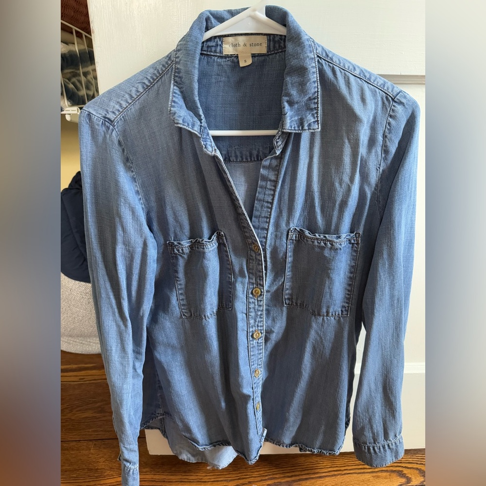 Perfectly Broken-In Denim Shirt by Cloth & Stone